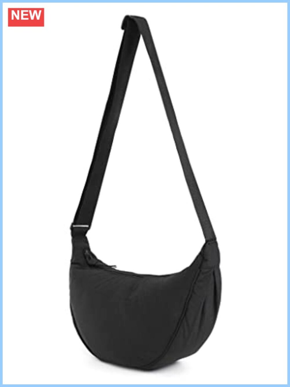 Nylon Crescent Hobo Crossbody Bag Adjustable Strap Lightweight Small Shoulder